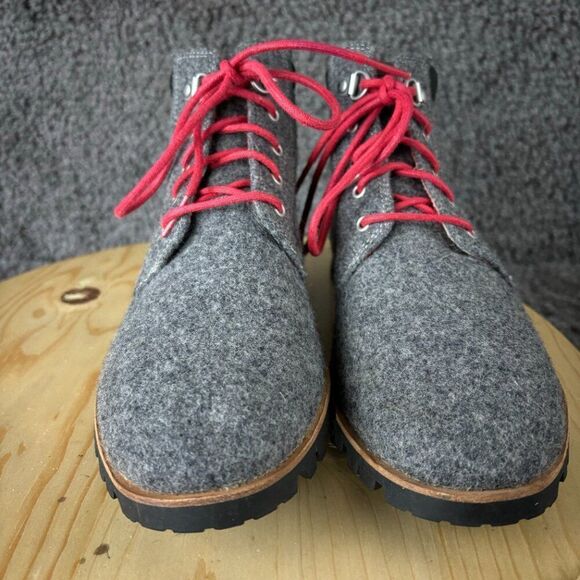 Woolrich Chukka Boot Womens 7.5 Gray Wool Lined Vibram Sole Ankle Bootie - Picture 3 of 11